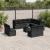 Set canapele de grădină, 12 piese, cu perne, negru, poliratan GartenMobel Dekor