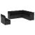 Set mobilier de grădină cu perne, 9 piese, negru, poliratan GartenMobel Dekor