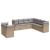 Set canapele de grădină, 9 piese, cu perne, bej, poliratan GartenMobel Dekor