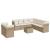 Set canapele de grădină cu perne, 10 piese, bej, poliratan GartenMobel Dekor