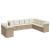 Set canapele de grădină cu perne, 10 piese, bej, poliratan GartenMobel Dekor