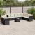 Set canapele de grădină cu perne, 11 piese, negru, poliratan GartenMobel Dekor