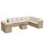 Set canapele de grădină cu perne, 11 piese, bej, poliratan GartenMobel Dekor