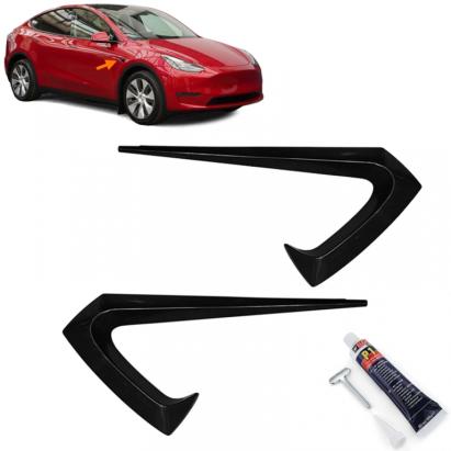 Folie spoiler cameră laterală neagră lucioasă potrivită pentru Tesla Model 3 Performance AutoTuning