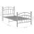 Cadru de pat, gri, 100x200 cm, metal GartenMobel Dekor