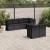 Set canapele de grădină cu perne, 7 piese, negru, poliratan GartenMobel Dekor