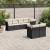 Set canapele de grădină cu perne, 7 piese, negru, poliratan GartenMobel Dekor