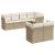 Set canapele de grădină, 7 piese, cu perne, bej, poliratan GartenMobel Dekor