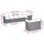 Set mobilier de grădină cu perne, 8 piese, negru, poliratan GartenMobel Dekor