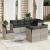 Set mobilier de grădină cu perne, 8 piese gri deschis poliratan GartenMobel Dekor