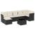 Set mobilier de grădină cu perne, 8 piese, negru, poliratan GartenMobel Dekor