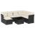 Set mobilier de grădină cu perne, 8 piese, negru, poliratan GartenMobel Dekor