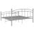 Cadru de pat, gri, 180x200 cm, metal GartenMobel Dekor
