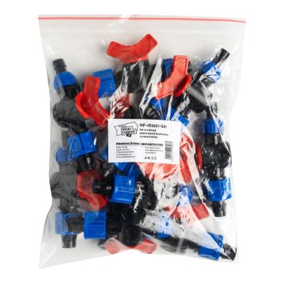 Set 10 robineți pentru bandă de picurare cu racord dublu Micul Fermier
