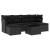 Set canapele de grădină cu perne, 7 piese, negru, poliratan GartenMobel Dekor