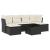Set canapele de grădină cu perne, 7 piese, negru, poliratan GartenMobel Dekor