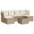 Set canapele de grădină, 7 piese, cu perne, bej, poliratan GartenMobel Dekor