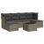 Set canapele de grădină, 7 piese, cu perne, gri, poliratan GartenMobel Dekor