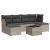 Set canapele de grădină cu perne, 7piese gri deschis poliratan GartenMobel Dekor