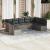 Set canapele de grădină, 9 piese, cu perne, gri, poliratan GartenMobel Dekor