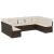 Set canapele de grădină cu perne, 9 piese, maro, poliratan GartenMobel Dekor