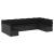 Set canapele de grădină cu perne, 10 piese, negru, poliratan GartenMobel Dekor