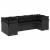 Set canapele de grădină cu perne, 7 piese, negru, poliratan GartenMobel Dekor