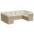 Set canapele de grădină, 9 piese, cu perne, bej, poliratan GartenMobel Dekor