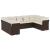 Set canapele de grădină cu perne, 9 piese, maro, poliratan GartenMobel Dekor