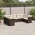 Set canapele de grădină cu perne, 9 piese, maro, poliratan GartenMobel Dekor