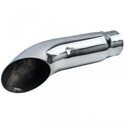 Trim de evacuare din oțel inoxidabil universal "Turndown" lung de 305mm – lustruit cu luciu înalt Performance AutoTuning