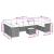 Set canapele de grădină cu perne, 11 piese, negru, poliratan GartenMobel Dekor