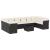 Set canapele de grădină cu perne, 11 piese, negru, poliratan GartenMobel Dekor