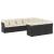 Set canapele de grădină cu perne, 10 piese, negru, poliratan GartenMobel Dekor