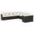 Set canapele de grădină cu perne, 10 piese, negru, poliratan GartenMobel Dekor