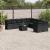 Set canapele de grădină cu perne, 11 piese, negru, poliratan GartenMobel Dekor
