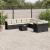 Set canapele de grădină cu perne, 11 piese, negru, poliratan GartenMobel Dekor