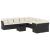 Set canapele de grădină cu perne, 11 piese, negru, poliratan GartenMobel Dekor