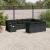 Set canapele de grădină cu perne, 11 piese, negru, poliratan GartenMobel Dekor