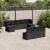 Set canapele de grădină cu perne, 10 piese, negru, poliratan GartenMobel Dekor