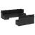 Set canapele de grădină cu perne, 10 piese, negru, poliratan GartenMobel Dekor