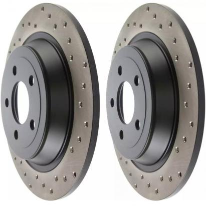 Discuri de frână spate StopTech HC perforate de 320mm, potrivite pentru Ford Mustang 15-21 Performance AutoTuning