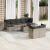 Set mobilier de grădină cu perne, 10 piese, gri, poliratan GartenMobel Dekor