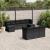 Set canapele de grădină cu perne, 10 piese, negru, poliratan GartenMobel Dekor