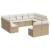 Set canapele de grădină cu perne, 11 piese, bej, poliratan GartenMobel Dekor