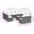 Set canapele de grădină, 12 piese, cu perne, negru, poliratan GartenMobel Dekor