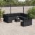Set canapele de grădină, 12 piese, cu perne, negru, poliratan GartenMobel Dekor