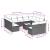 Set canapele de grădină, 12 piese, cu perne, negru, poliratan GartenMobel Dekor