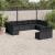 Set canapele de grădină, 12 piese, cu perne, negru, poliratan GartenMobel Dekor