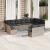 Set canapele de grădină cu perne, 12piese gri deschis poliratan GartenMobel Dekor